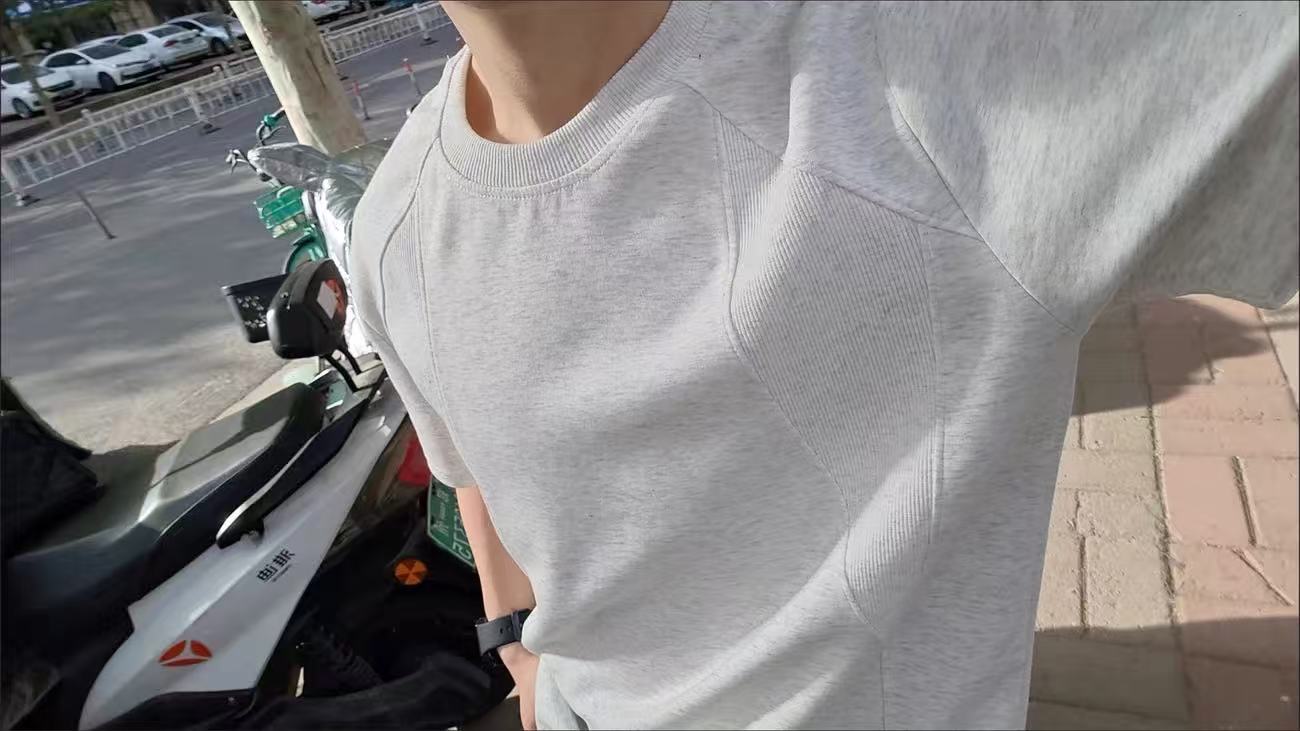 280g Heavyweight Liquid Nitrogen Air Layer Structured Shoulder Short-Sleeve T-shirt (cleanfit style)