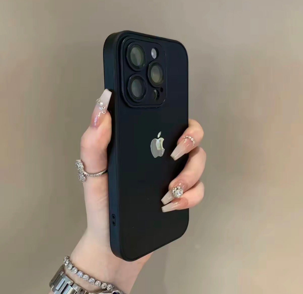 iPhone全包鏡頭簡約潮流防摔手機殼