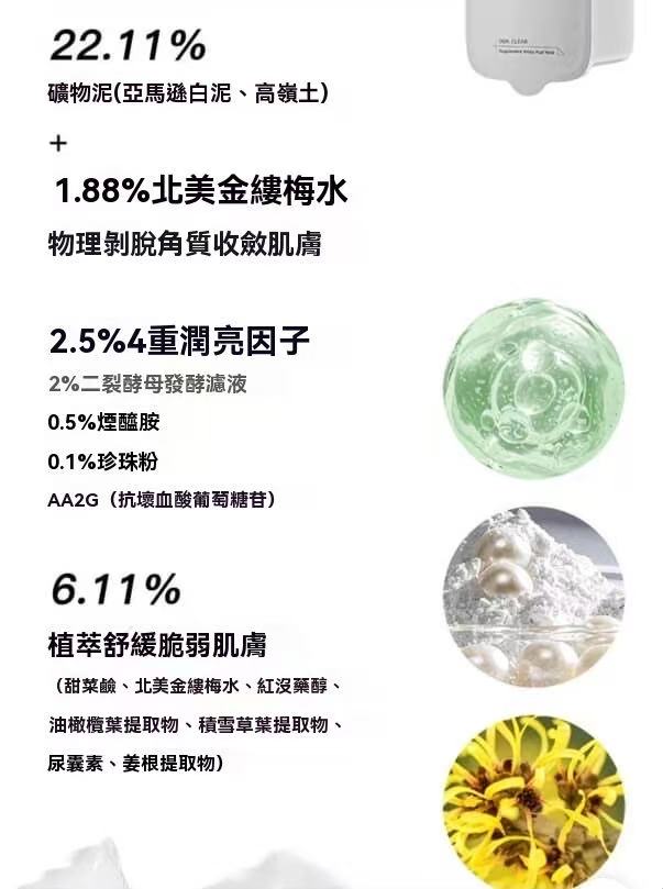 新款淨顏雙色清潔泥膜