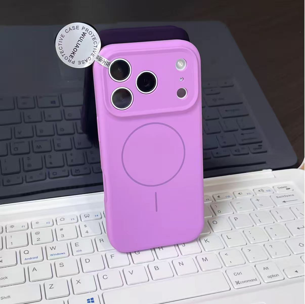 高端磁吸支架液態矽膠手機殼 （適用iPhone 15-17系列）