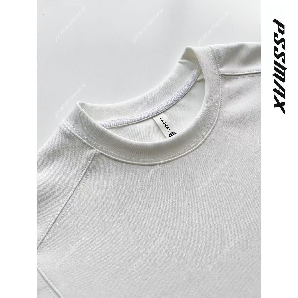 [Shujixian] Men's Versatile Structured Casual Short-Sleeved T-Shirt for Plus-Size Men