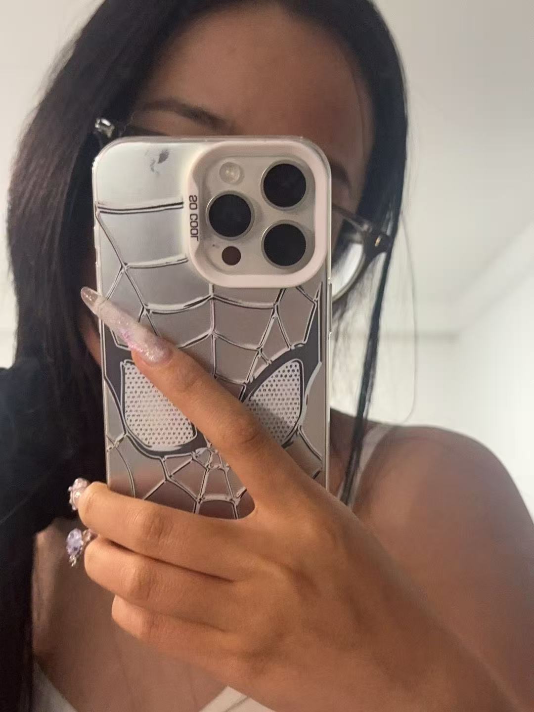 Silver Spider-Man Holographic Phone Case