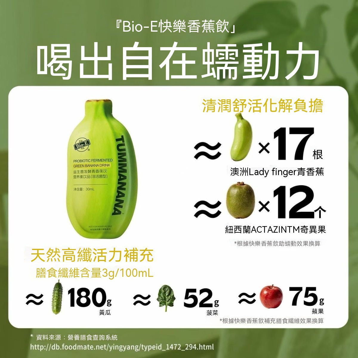Bio-E Probiotic Fermented Green Banana Drink