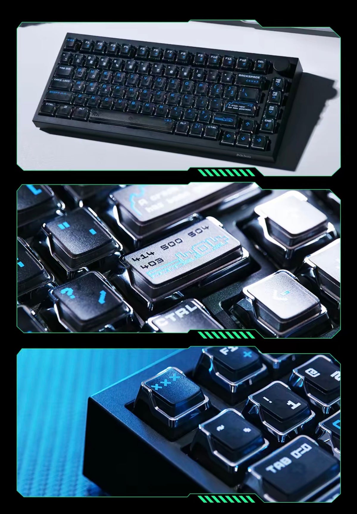 AKKO & Osid Collaboration: Quantum Vision 3D Frosted Keycaps