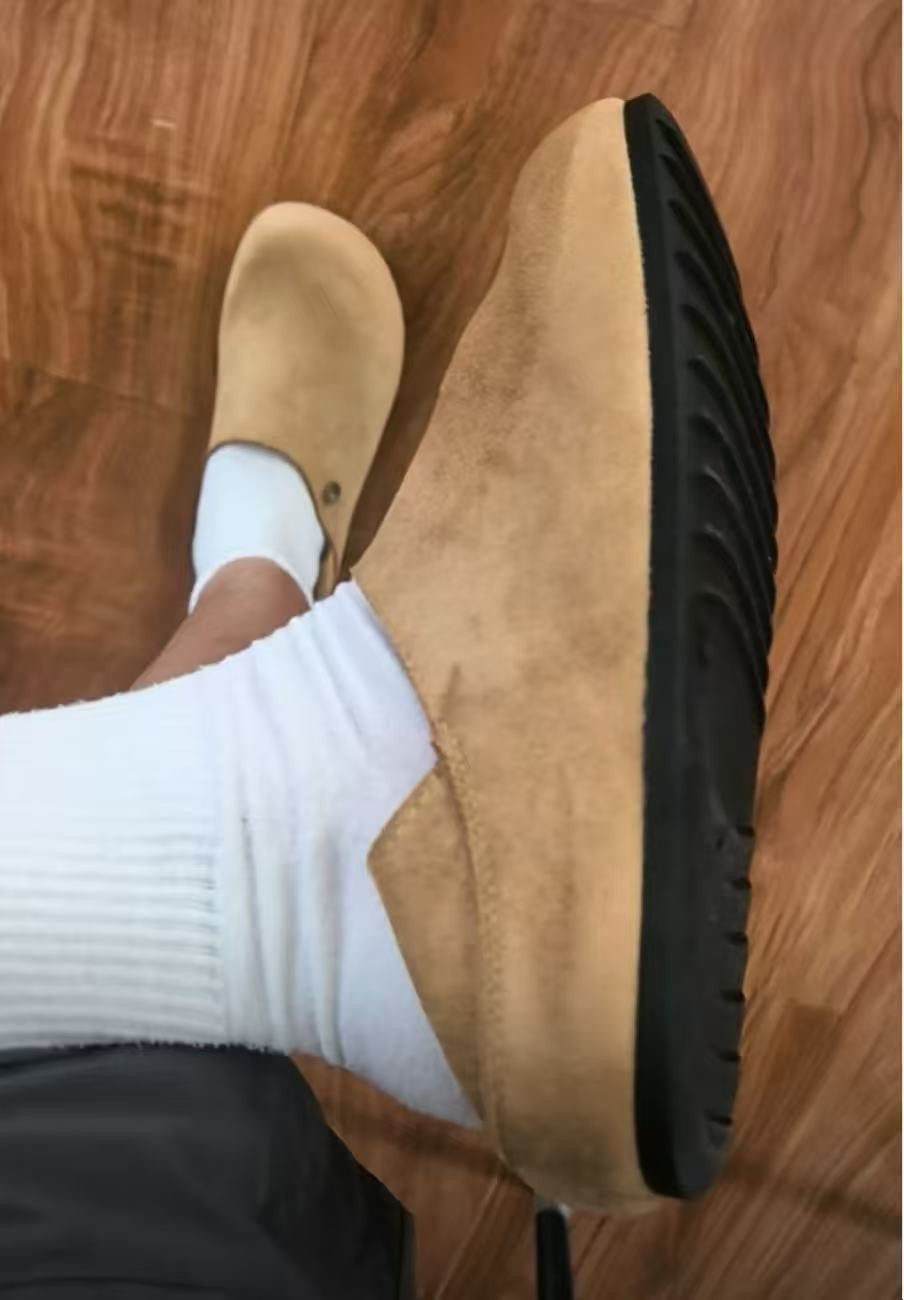 Vintage Round-Toe Birkenstock-Style Backless Clogs with Convertible Heel Strap