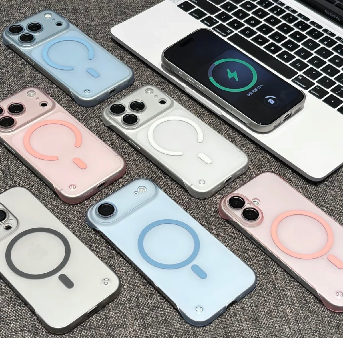 超薄無邊框磨砂磁吸iPhone手機殼