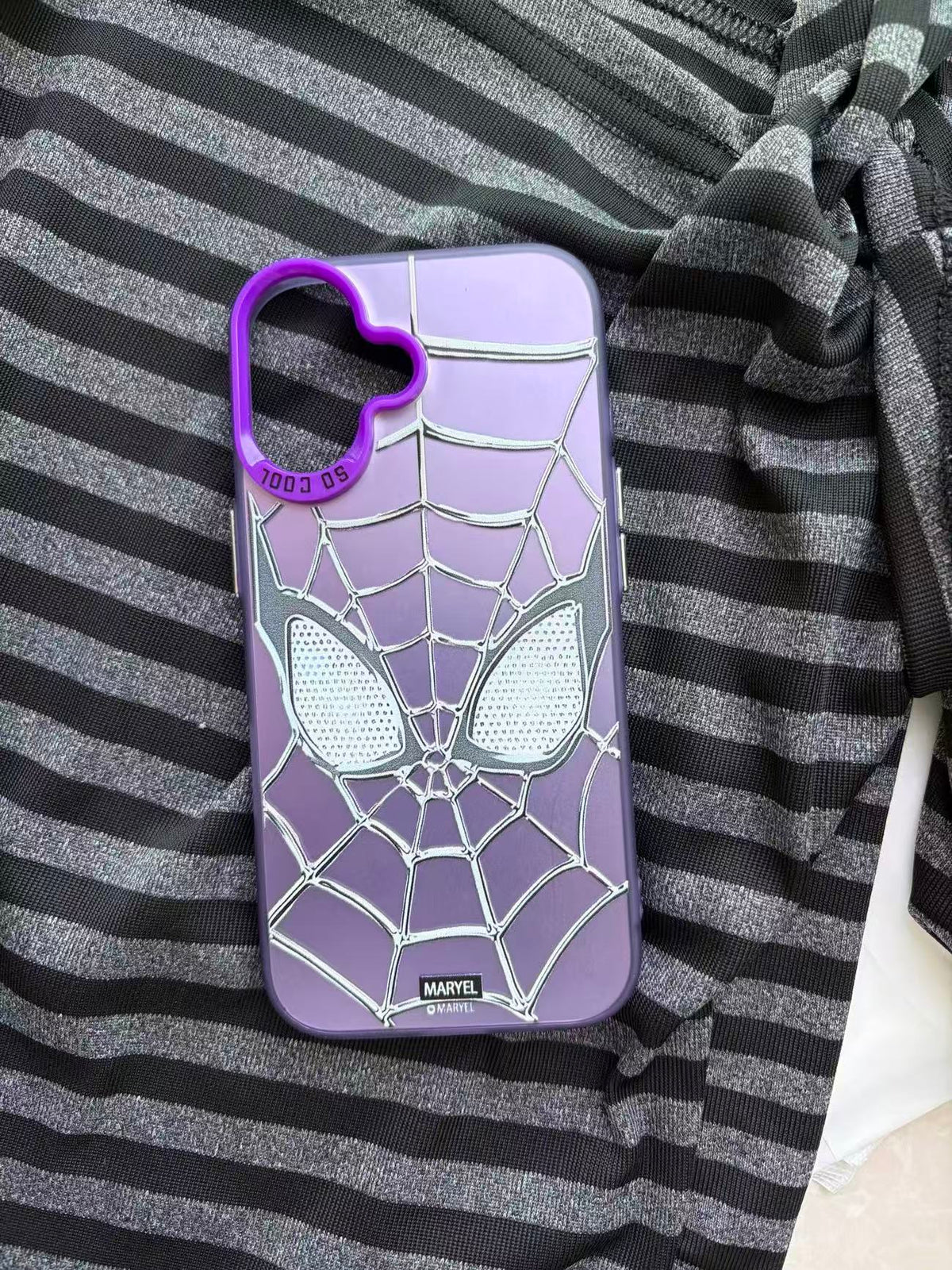 Silver Spider-Man Holographic Phone Case