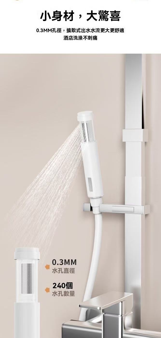 Mini lightweight filter shower head