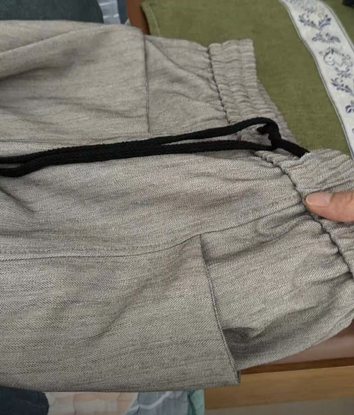 夏男老錢風寬鬆冰絲透氣百搭西褲