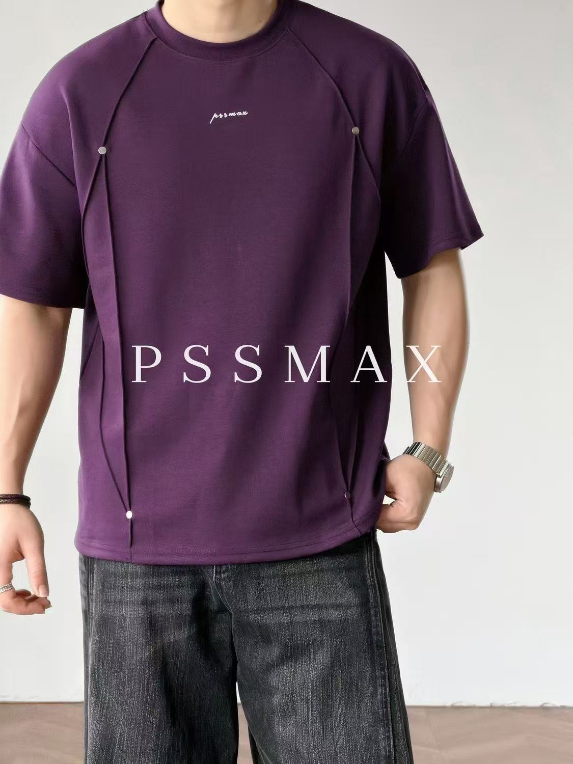 PSSMAX Pleated Rivet Ice-Cool Short Sleeve