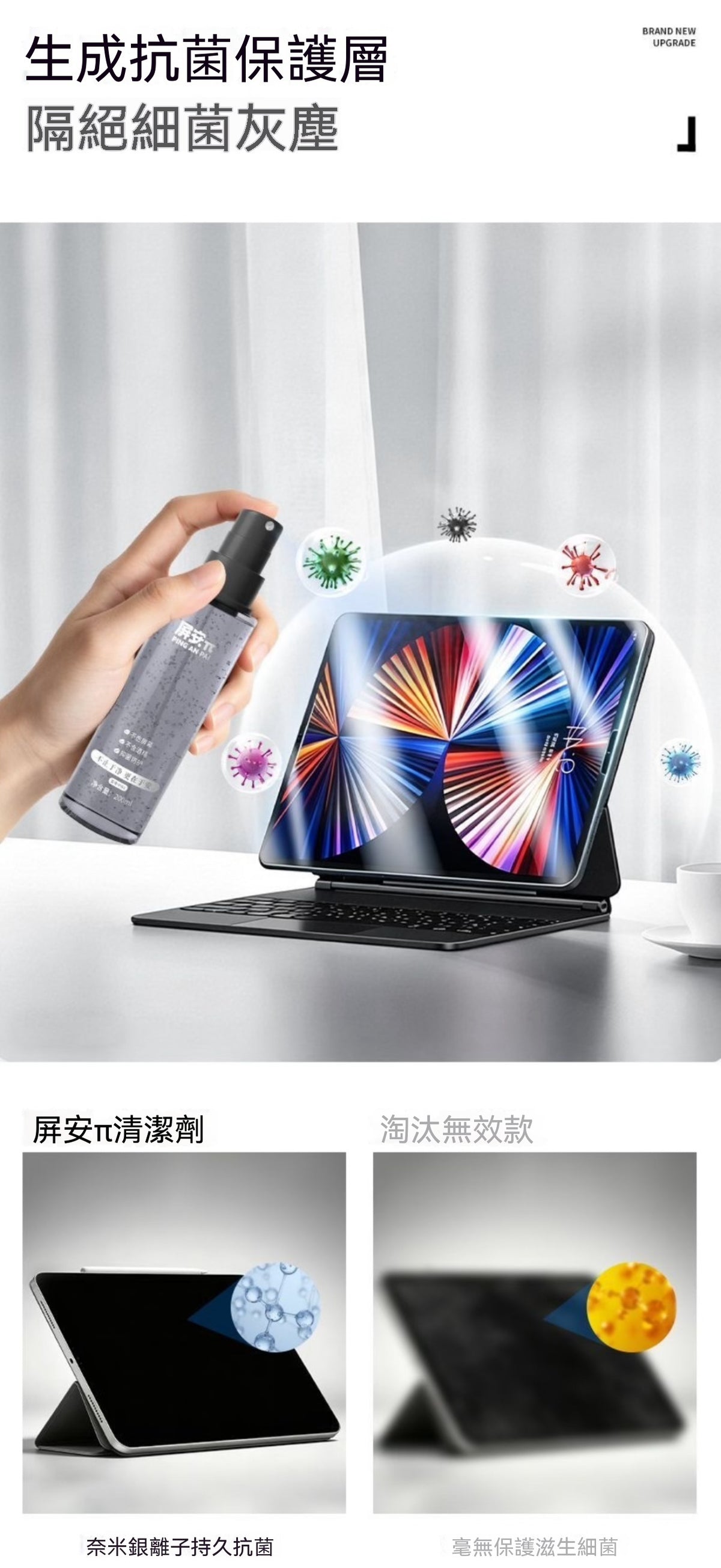 0 酒精植萃螢幕清潔噴霧 200ml｜多裝置適用