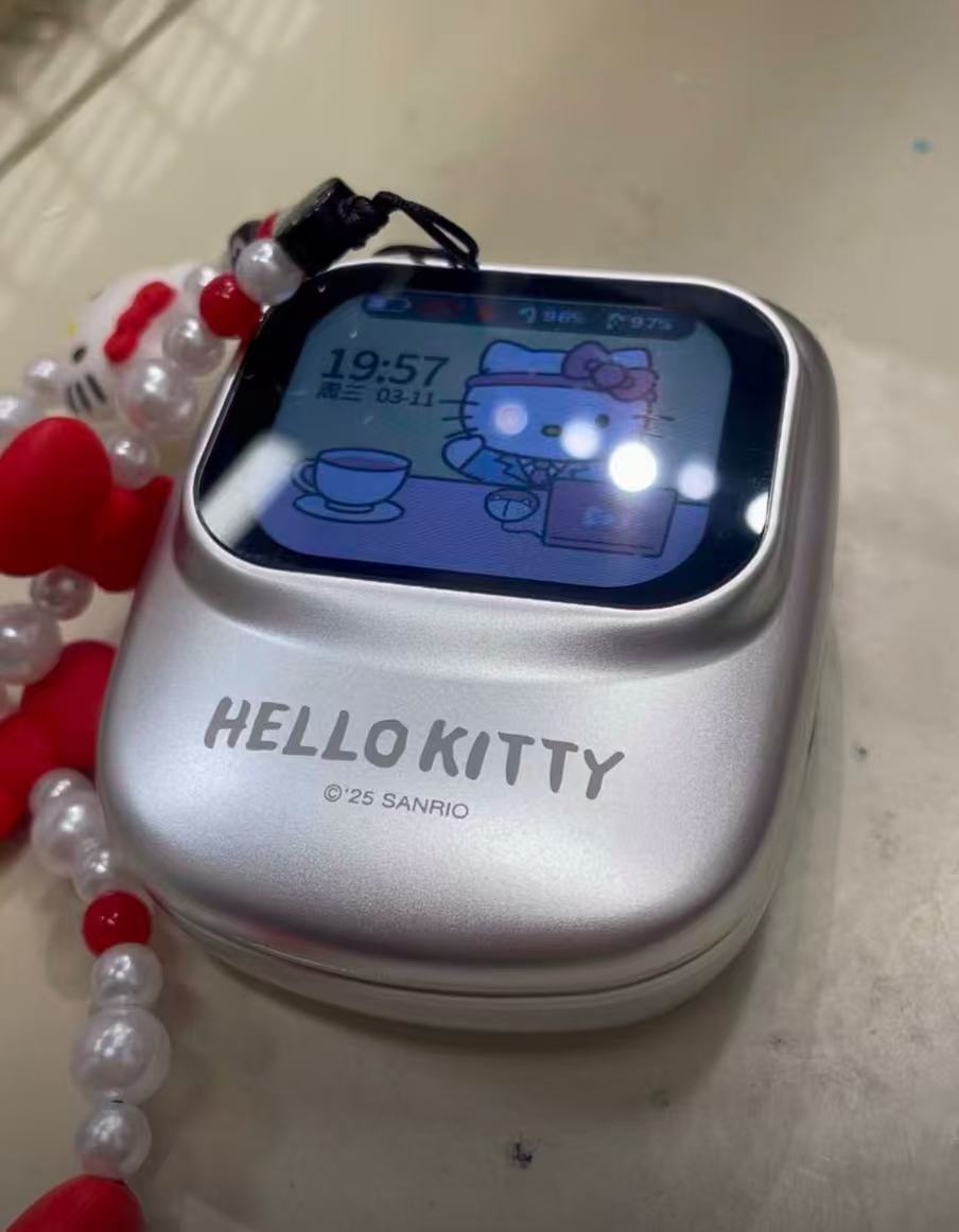 Hello Kitty Phone-Shaped Screen Bluetooth Earbuds