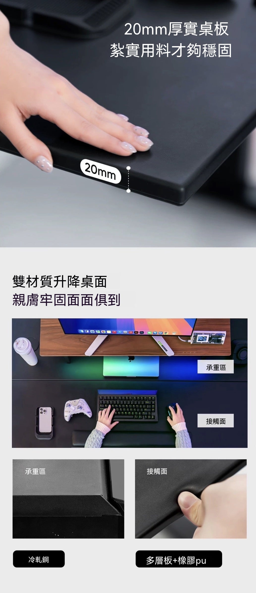 電動肥貓沙發+傾斜電動升降桌｜電競居家套裝