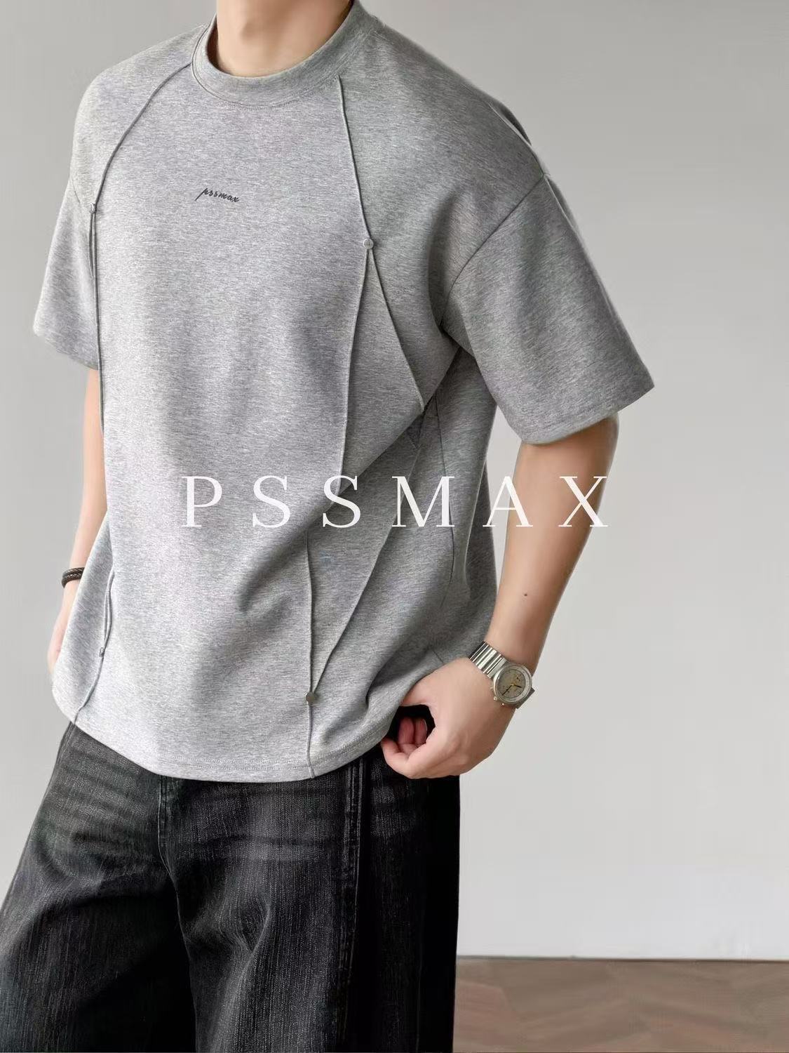 PSSMAX Pleated Rivet Ice-Cool Short Sleeve