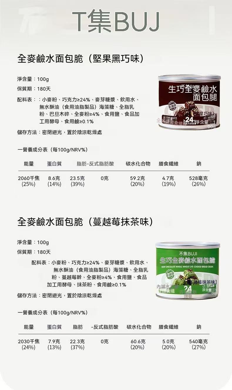 生巧全麥鹼水麵包脆（減脂必備 超上癮🤩）