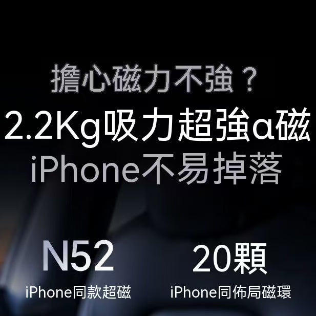 新款磁吸車載支架（引磁片套餐）