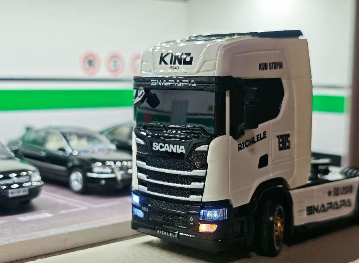 正版授權斯堪尼亞S730 V8貨櫃車 RC多功能遙控漂移車