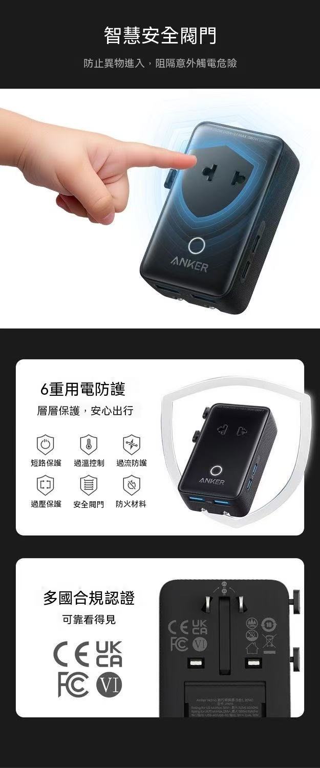 Anker Nano 多國萬用轉換插頭