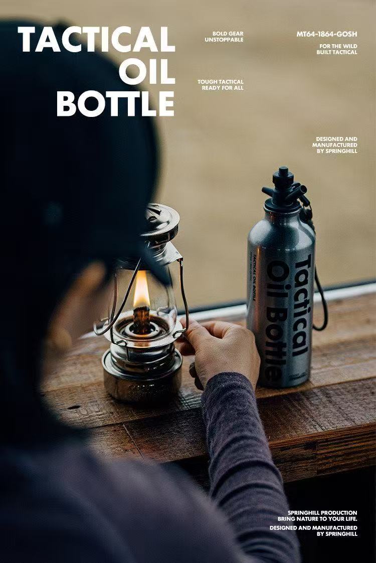 New Outdoor Portable Fuel Bottle Camping Alcohol Press Kerosene Stove Fuel Bottle
