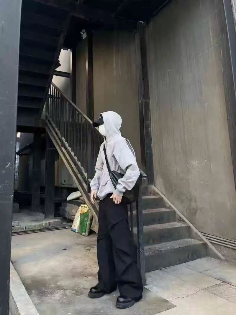 美式高街結構感微喇西褲