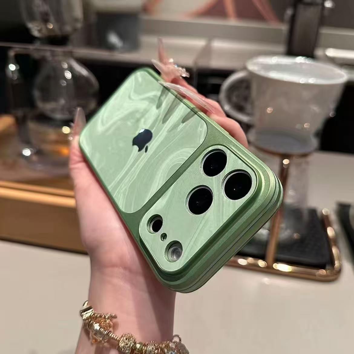 高級秒變17大視窗水波紋手機殼（適用iPhone）