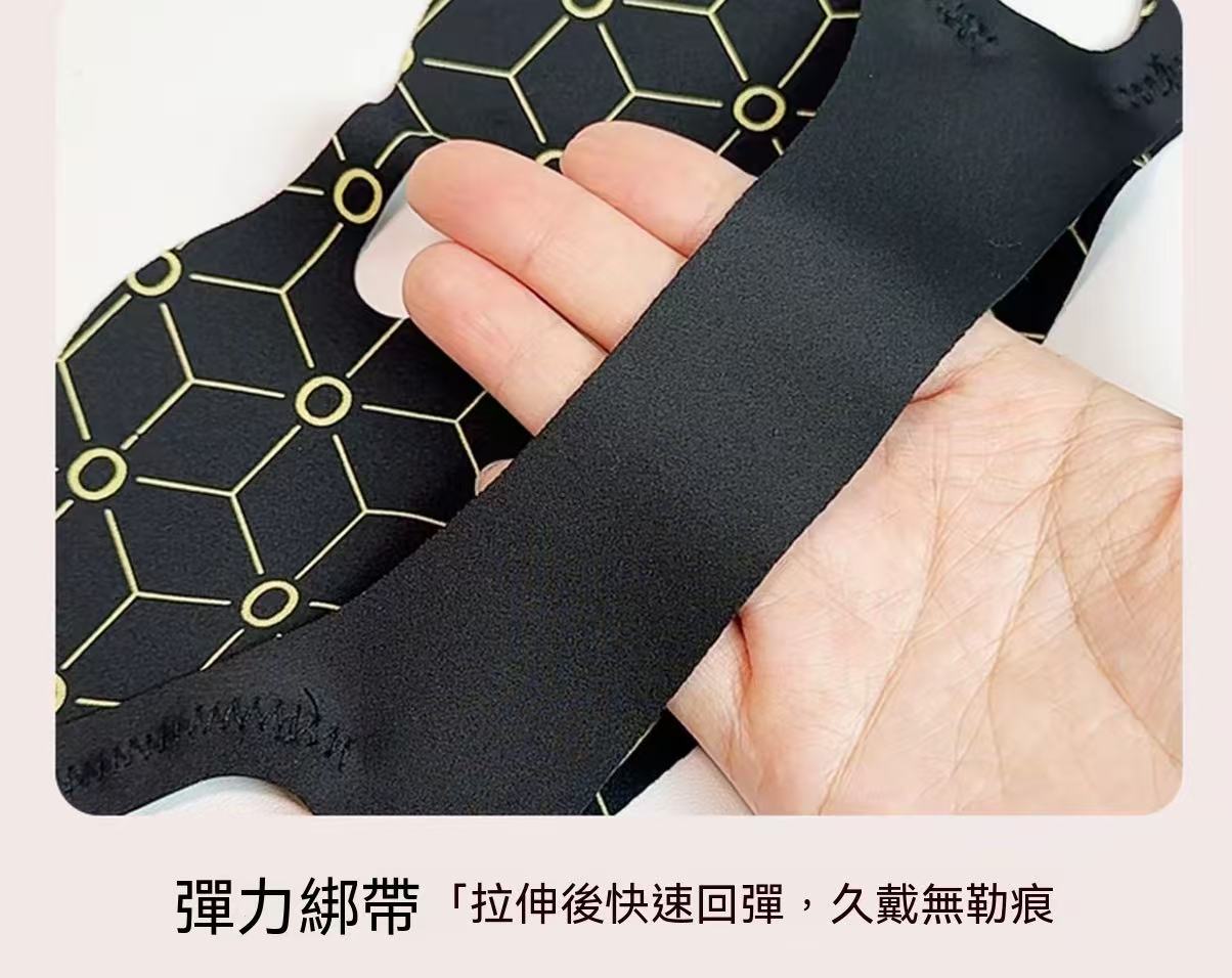 升級V臉提拉面罩（黑金款）