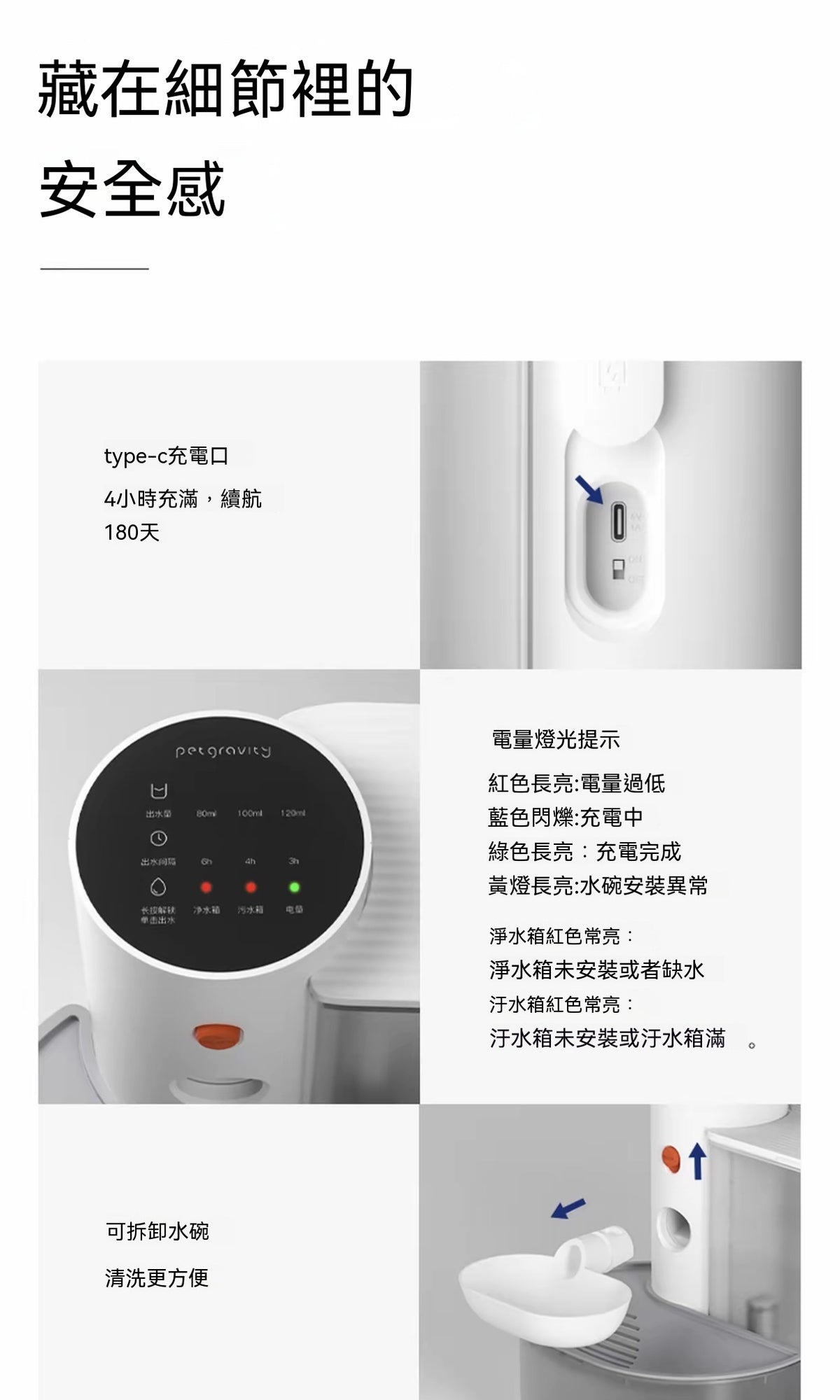 Smart Tilting Pet Water Fountain
