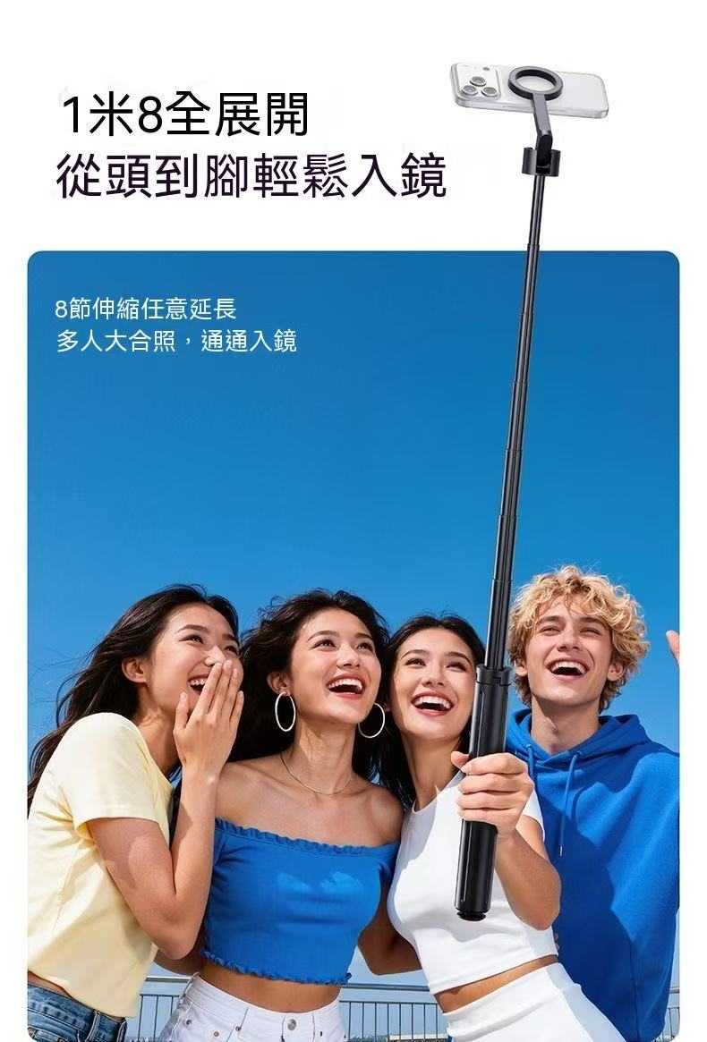 SK-21 One-Touch Open/Close Magnetic Phone Holder with Automatic Pop-Up Floor Tripod