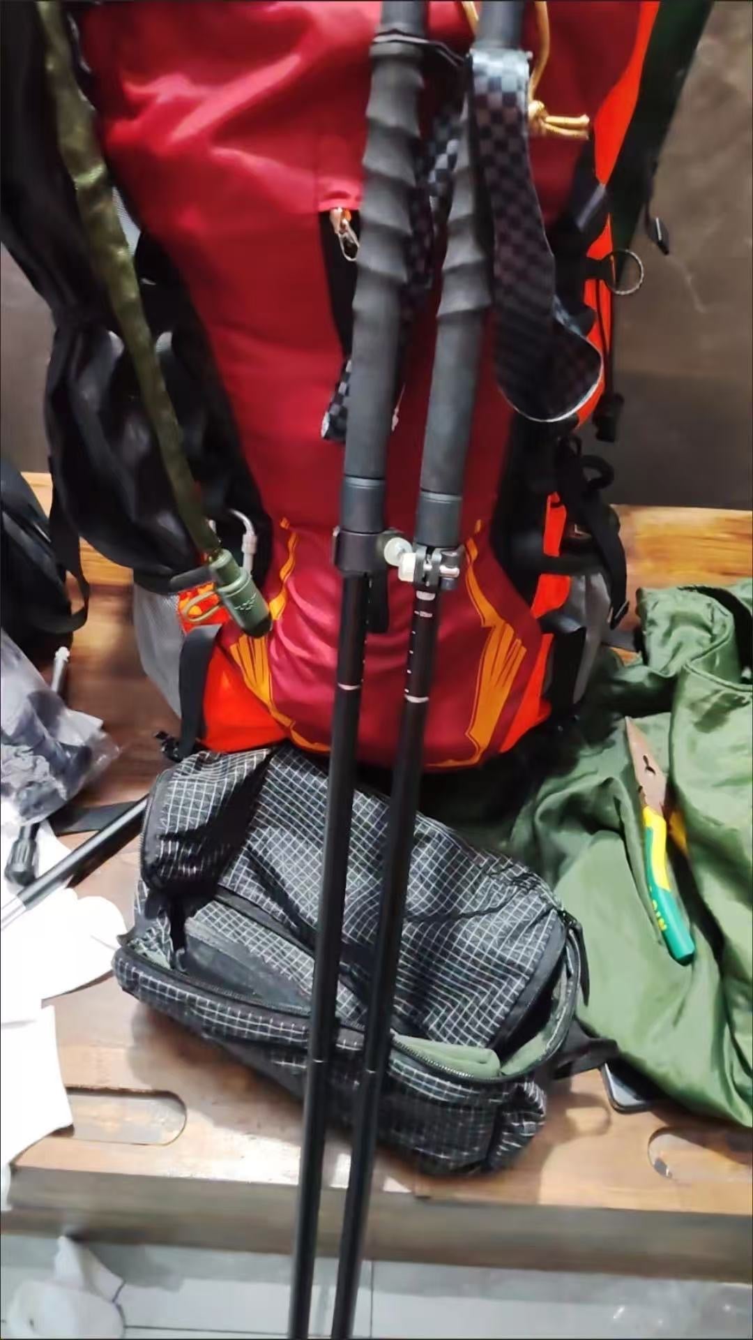 Trekking Pole Moon Chair Two-in-One Outdoor Camping Multifunctional Folding Chair