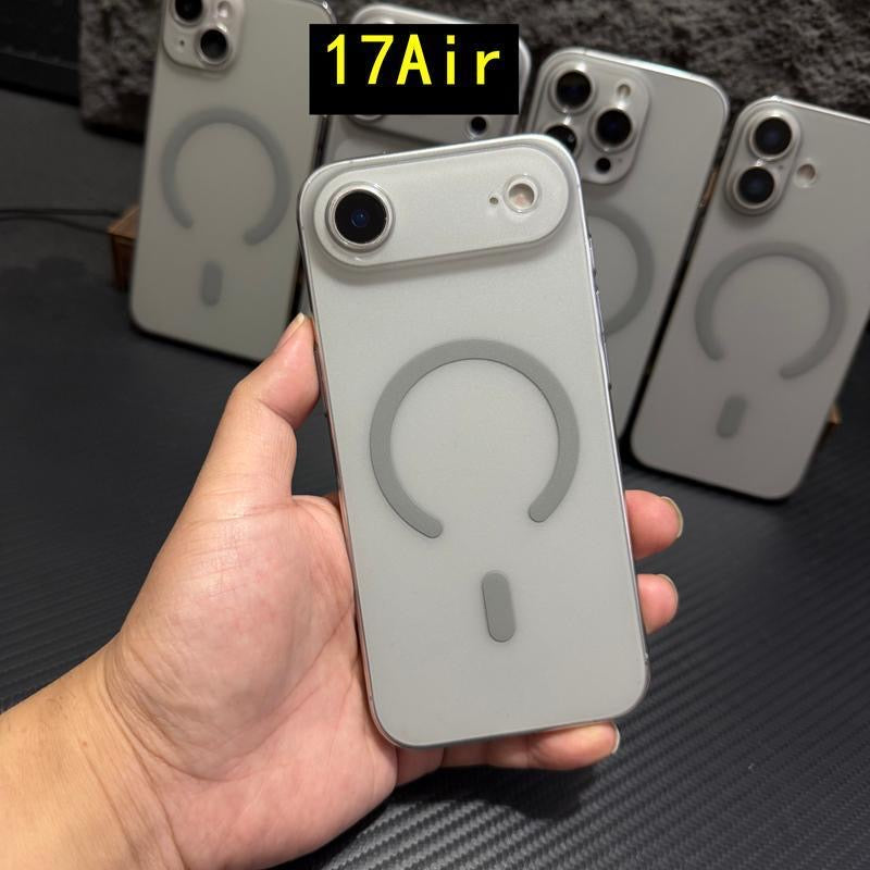 適用iphone超薄冰霧磨砂磁吸手機殼
