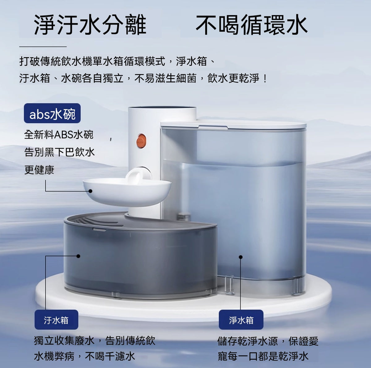 Smart Tilting Pet Water Fountain