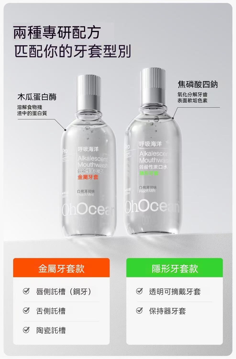 牙套防蛀抗糖抑菌弱鹼性漱口水