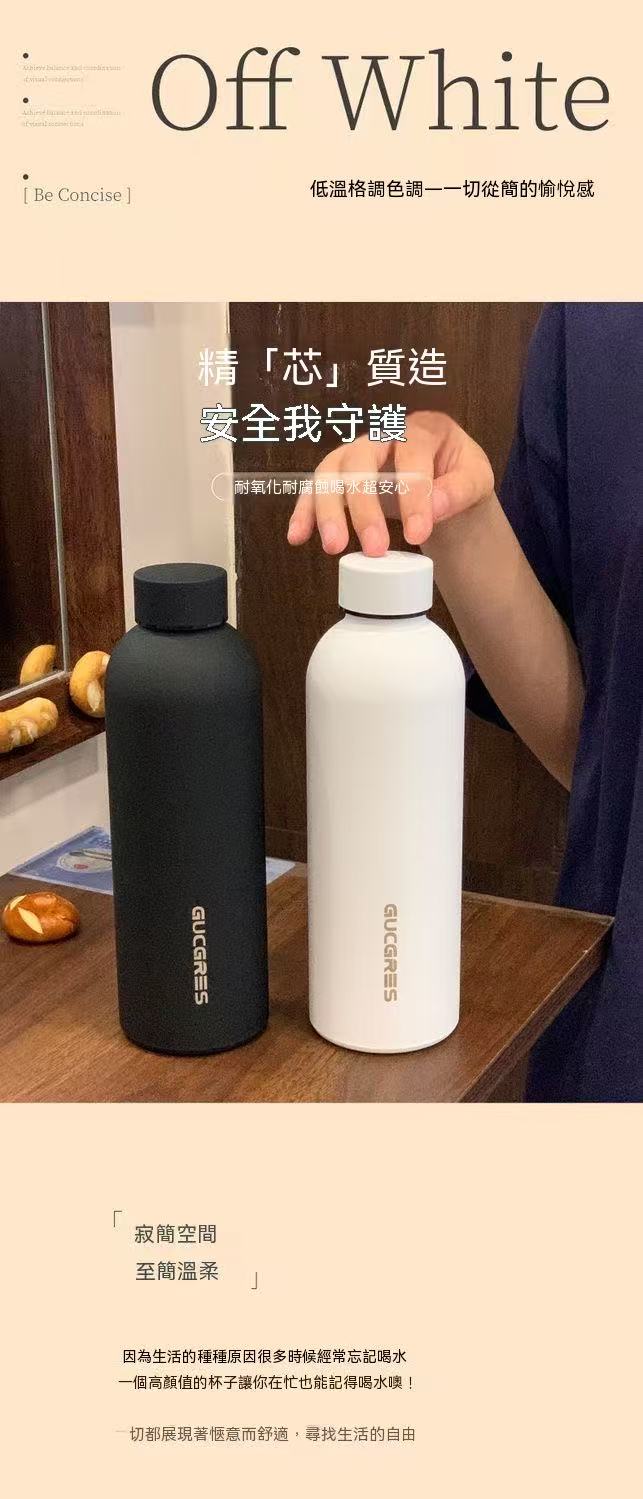 Minimalist Frosted Portable Sports Water Bottle (Summer Sale Price 🧧)