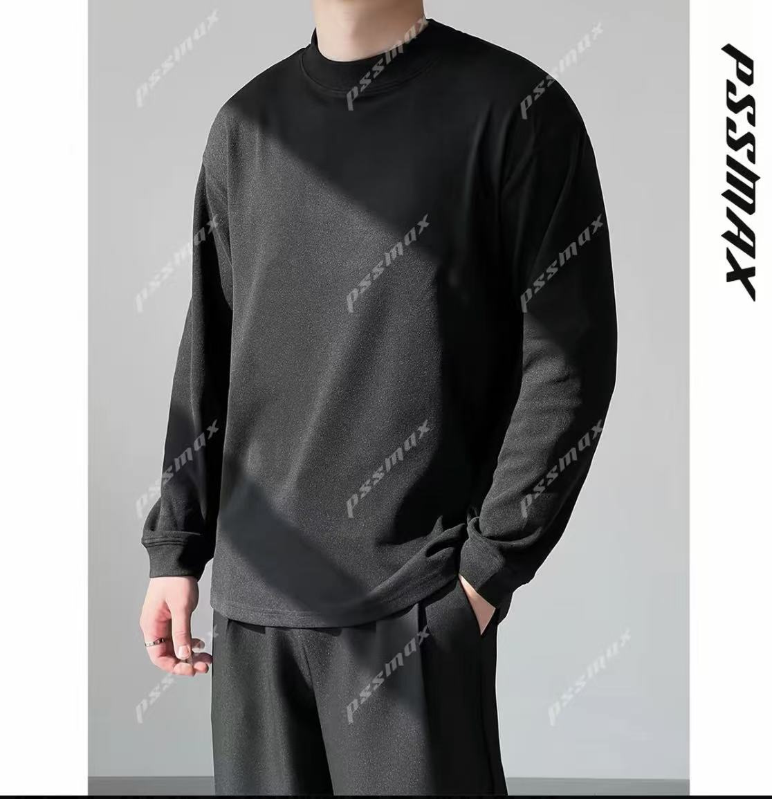 Winter suede turtleneck base layer