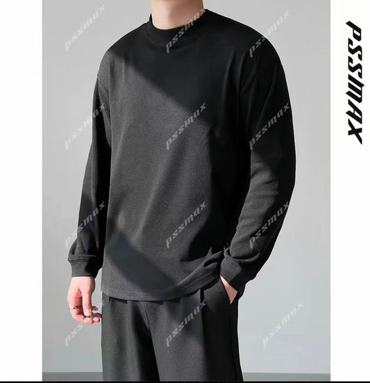 Winter suede turtleneck base layer