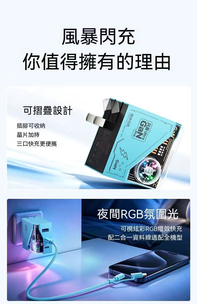 2026新款電競風暴Ultra氮化鎵快充套組
