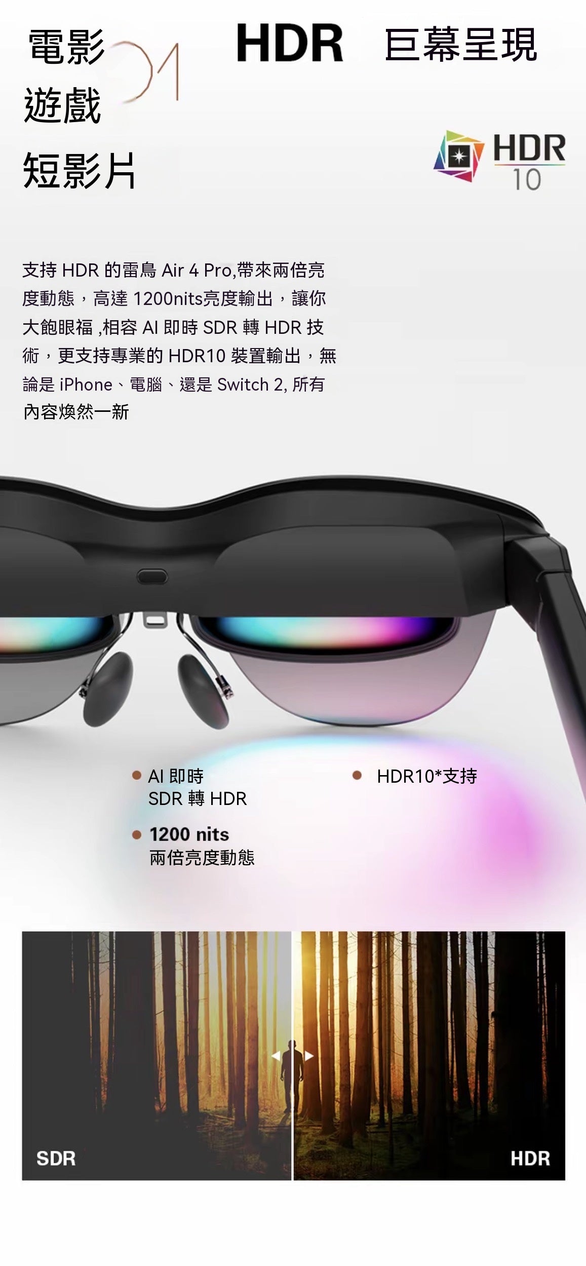 觀影神器智能AR眼鏡｜開啟你的隨身巨幕影院
