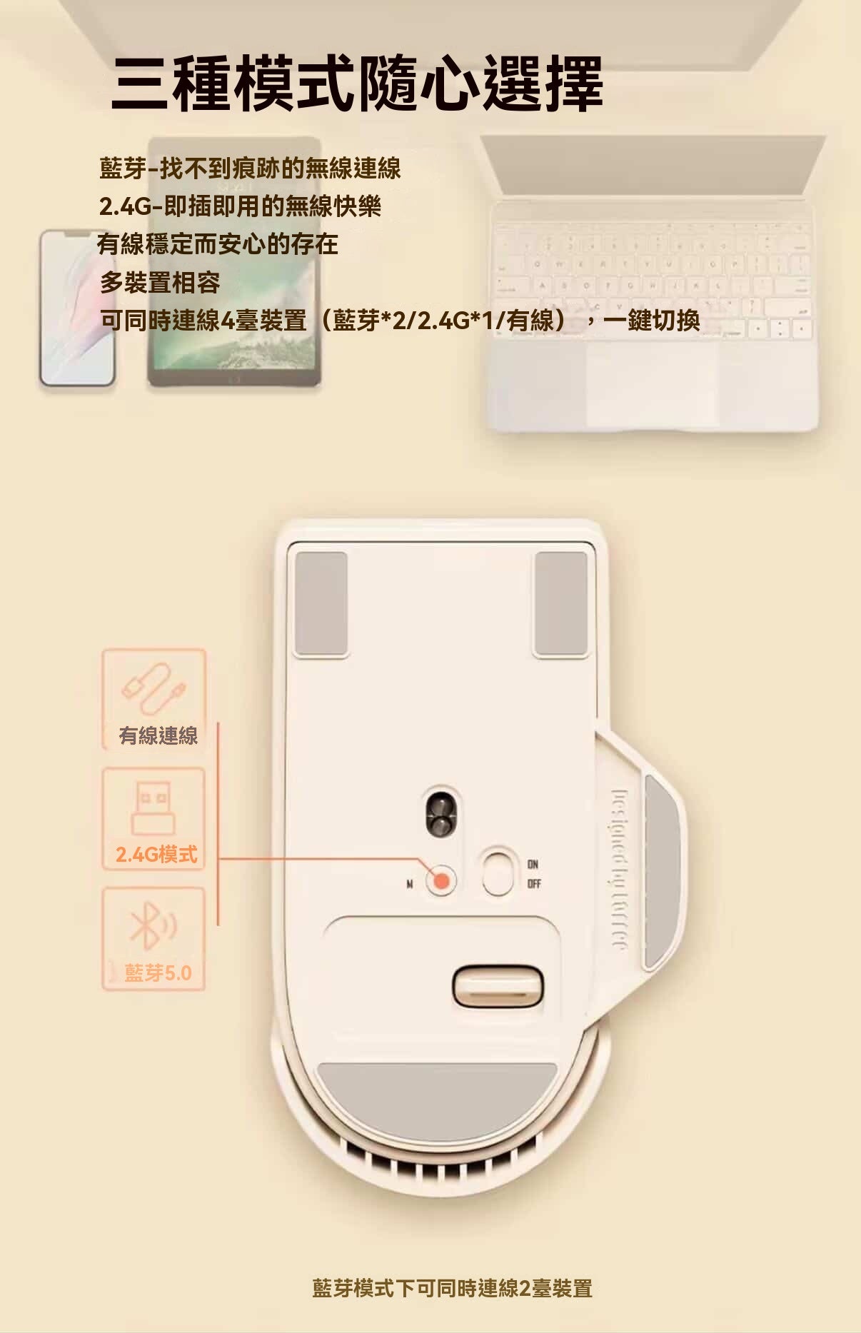 小翹三模無線滑鼠