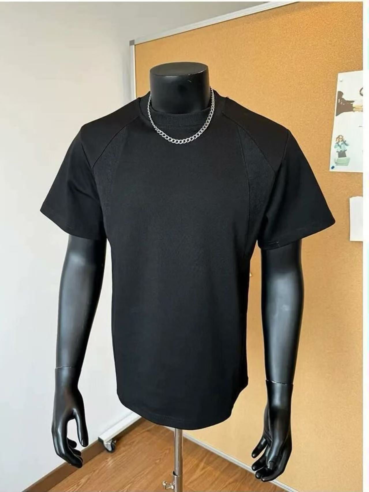 280g Heavyweight Liquid Nitrogen Air Layer Structured Shoulder Short-Sleeve T-shirt (cleanfit style)
