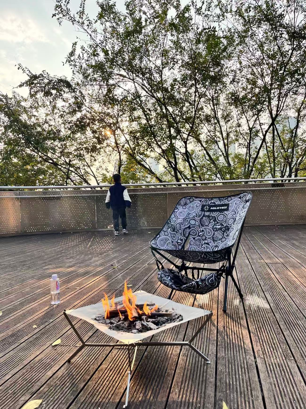Ultralight Foldable Fire Pit Outdoor Camping Stainless Steel BBQ Grill