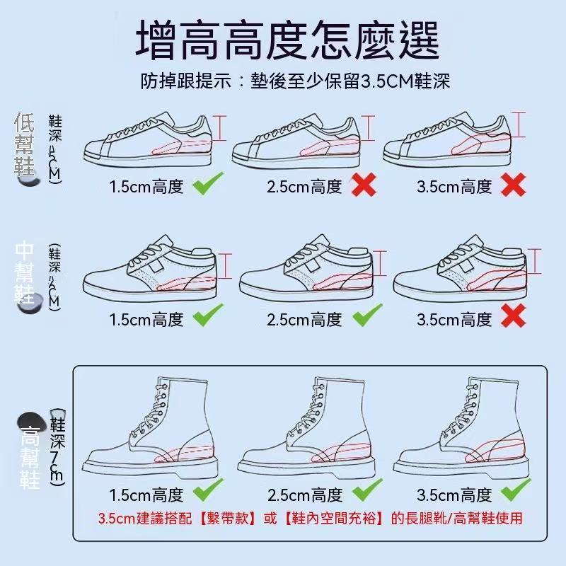 蝸牛足弓七分增高鞋墊