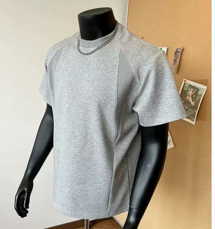 280g Heavyweight Liquid Nitrogen Air Layer Structured Shoulder Short-Sleeve T-shirt (cleanfit style)