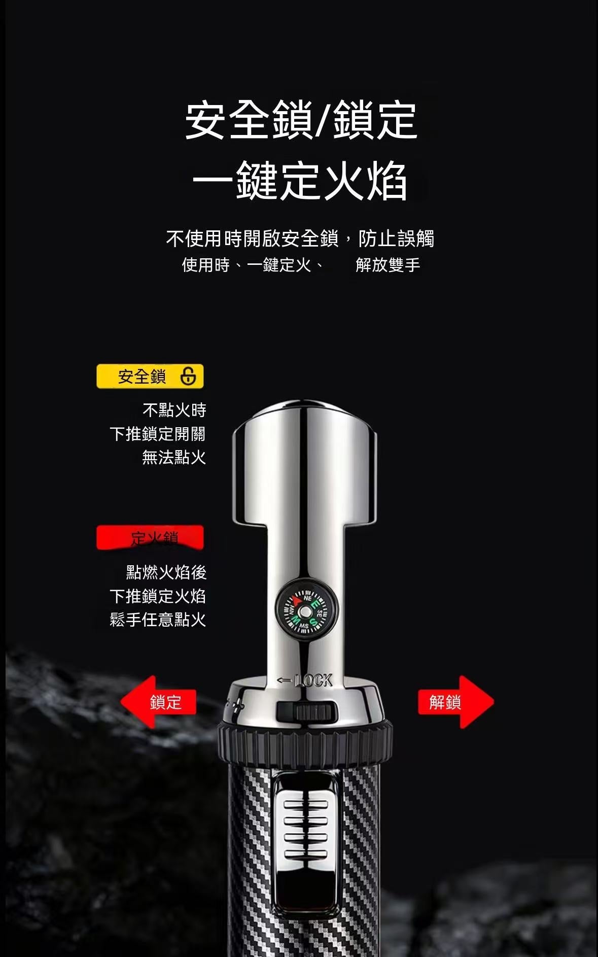 Multifunctional Portable Windproof Camping Lighter