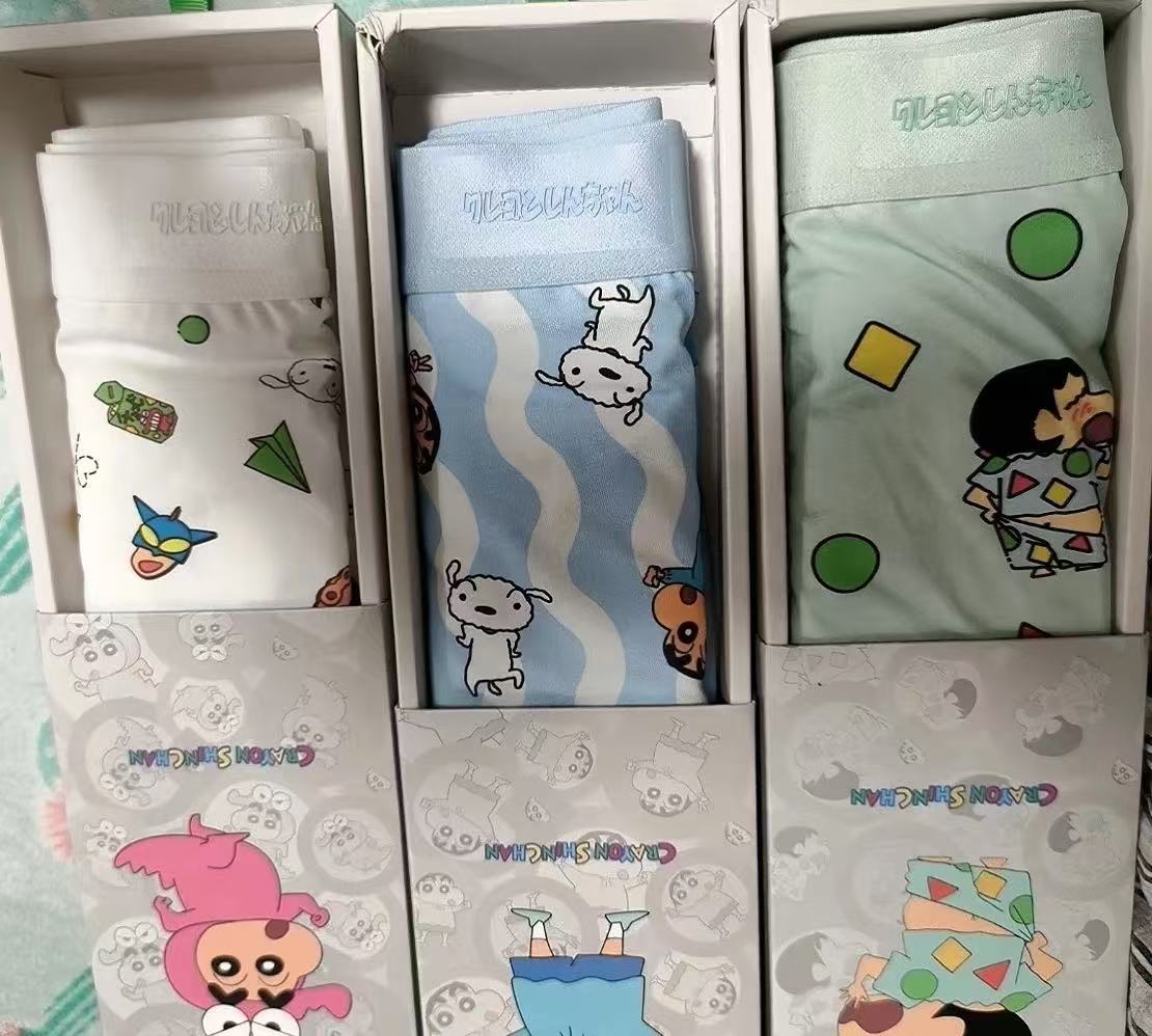 【3-piece gift set】Crayon Shin-chan collaboration men's boxer briefs