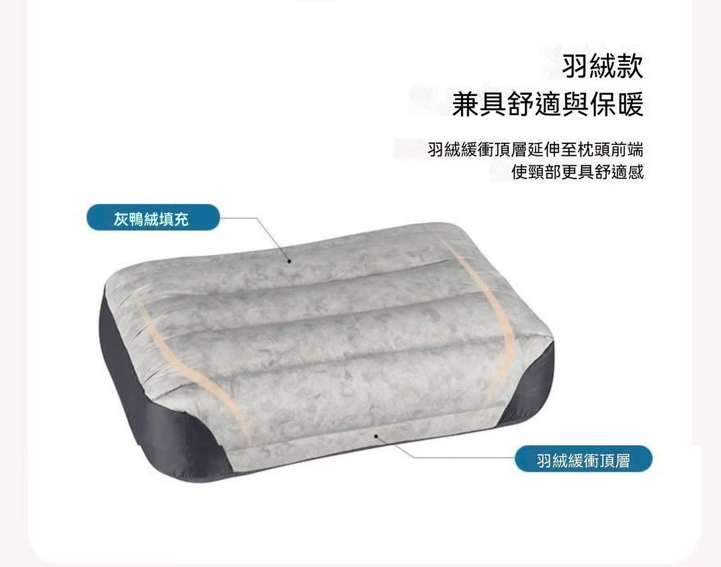 Portable inflatable pillow