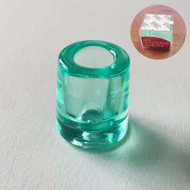 多功能透明樹脂收納座｜菸蒂熄煙缸/牙刷座/筆座 三合一