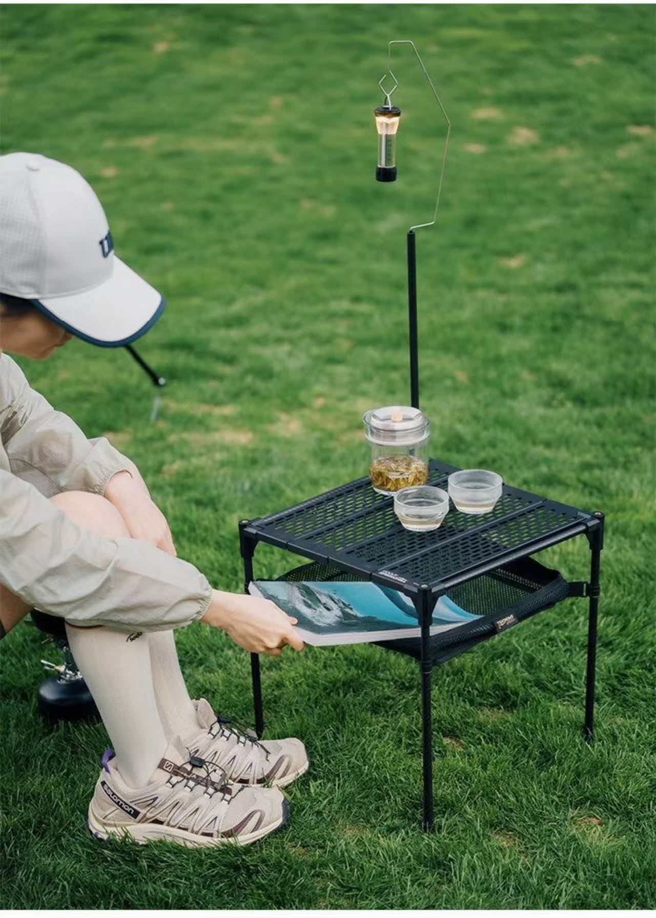 Modular Expandable IGT Grid Folding Camping Table