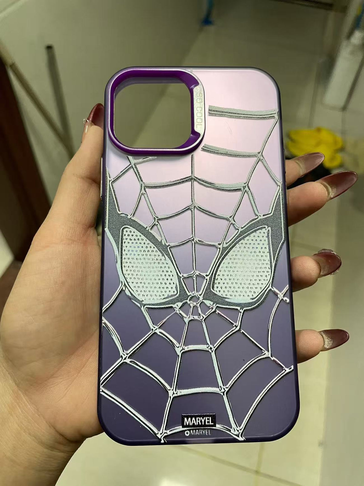 Silver Spider-Man Holographic Phone Case