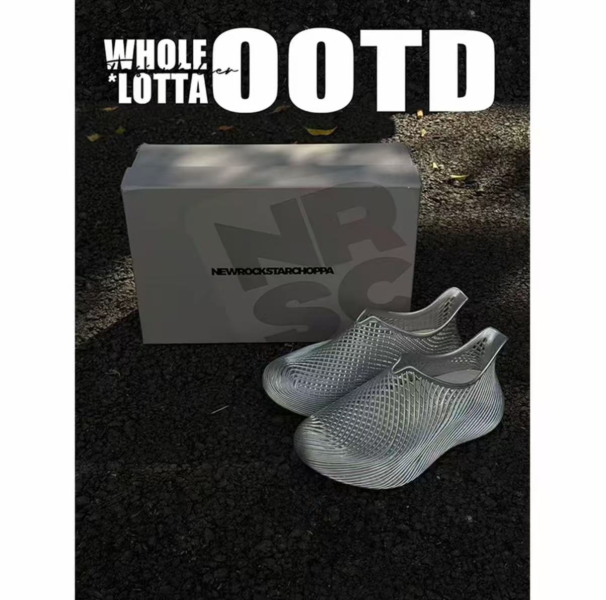 夏季新款 3D打印透氣防滑洞洞鞋
