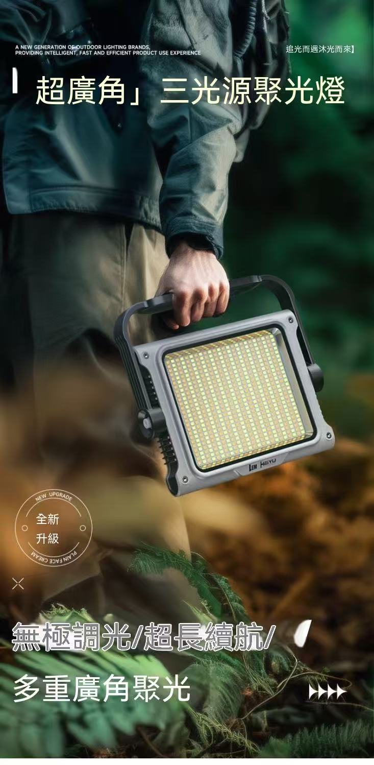 Camping Lantern, Long Battery Life, Powerful Beam, Outdoor Illumination, Floodlight